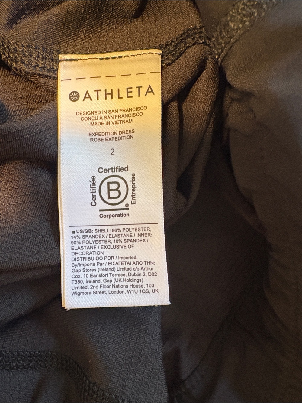 Athleta Expedition Black Sleeveless Zip-Front Drawstring Dress - Picture 8 of 12